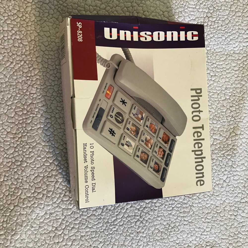 Unisonic SP-8208 Photo Telephone for Seniors 10 Memory Speed Dial Large Button